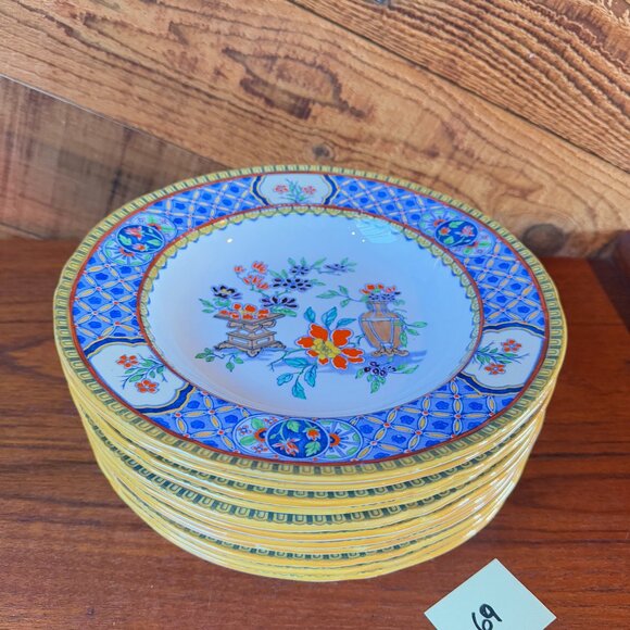 Minton Chinese Garden handpainted floral large soup bowls - Picture 4 of 5